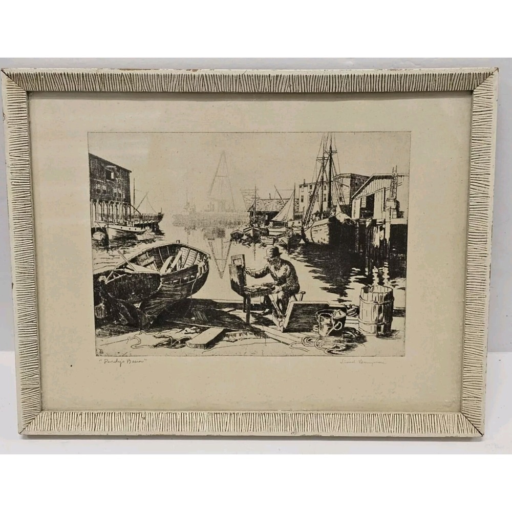 "Purdy's Basin" Original Etching By Lionel BARRYMORE Signed In Pencil